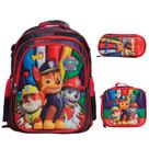 Kit Mochila Infantil Patrulha Canina Costas 3D Reforçada