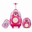 Kit Mochila Infantil Rodinha Lancheira Estojo Lotso Toy Story Espaçosa Disney
