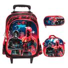 Kit Mochila Infantil Rodinha Spider Man 3D Lancheira Estojo Kit Mochila Infantil Rodinha Spider Man 3D Lancheira Estojo