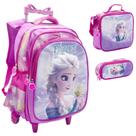 Kit Mochila Infantil Rodinhas Escolar 3D - Frozen