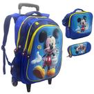 Kit Mochila Infantil Rodinhas Escolar 3D - Mickey