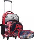 Kit Mochila Jurassic Dinossauro Trex Meninos Rodinhas Tam G Kit Mochila Jurassic Dinossauro Trex Meninos Rodinhas Tam G