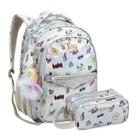 Kit Mochila Juvenil Feminina Metalizado Chaveiro Unicórnio Seanite