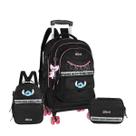 Kit Mochila Juvenil Rodinhas Stitch Original 2026