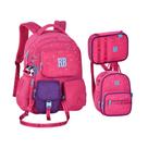 Kit Mochila Lancheira e Estojo Rebecca Bonbon Urban Mix 2 em 1 RB26223 Cor:Rosa