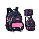 Kit Mochila Lancheira e Estojo Rebecca Bonbon Urban Mix 2 em 1 RB26227 Com Bolsinha Removível Cor:Preto