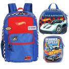 Kit Mochila Lancheira Estojo Escolar Menino Bolsa Hot Wheels Kit Mochila Lancheira Estojo Escolar Menino Bolsa Hot Wheels