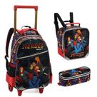 Kit Mochila + Lancheira + Estojo Heroes Infinity