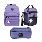 Kit Mochila Lancheira Estojo Multi Minnie T01 Roxo - Xeryus