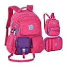 Kit Mochila Lancheira Estojo Shoulder Bag Rebecca Bonbon