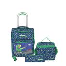 Kit Mochila + lancheira + estojo Speedy Pack 5XT Azul Dinossauro