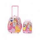 Kit Mochila Lancheira Princesas Infantil Rodinha Escolar Disney