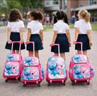 Kit Mochila Lilo Stitch e Angel Menina Rosa Lancheira Estojo Promo