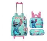 Kit Mochila Lilo Stitch Infantil Feminina Rodinhas Escolar Kit Mochila Lilo Stitch Infantil Feminina Rodinhas Escolar