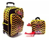 Kit Mochila Lol Queen Bee 3 Bolsos Rodinha Tam G + Lancheira