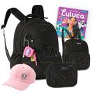 Kit Mochila Luluca Youtuber Feminina Teen Estojo Lancheira