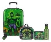 Kit Mochila Malinha Infantil Escolar Incrível Rulk Completo Verde