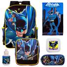 Kit Mochila Masculina Escolar Menino Batman e Itens Toys 2U