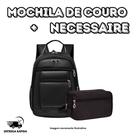 Kit Mochila material sintético Unissex Reforçada Notebook 15” + Necessaire