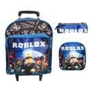 Kit Mochila Menino Rodinha Resistente Tamanho P + Lancheira