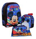 Kit Mochila Mickey T3 Infantil Aulas Costas