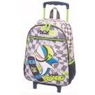 Kit Mochila Mochilete Escolar Tubarão Shark Rodinhas Tam G