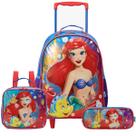 Kit Mochila Princesa Ariel Sereia Disney Lancheira Estojo Kit Mochila Princesa Ariel Sereia Disney Lancheira Estojo