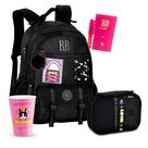 Kit Mochila Rebecca Bonbon Escolar Estojo Box Amplo RB