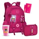 Kit Mochila Rebecca Bonbon Escolar Estojo Box Amplo RB