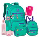 Kit Mochila Rebecca Bonbon Grande Feminina Estojo Lancheira