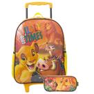 Kit Mochila Rei Leão Rodinhas + Estojo X1 Disney Licenciada