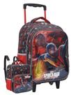 Kit Mochila Rodas + Lancheira Luxo Spider Man Aranha Oficial