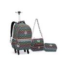 Kit Mochila Rodinha 360 Juvenil Unicórnio Coração Escolar