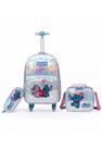 Kit Mochila Rodinha Disney Lancheira Estojo Escolar Stitch