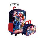 Kit mochila rodinha e lancheira transformers optimus