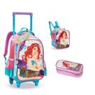 Kit Mochila Rodinha Infantil com Lancheira e Estojo - Denlex