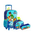 Kit mochila rodinha lancheira e estojo pj masks