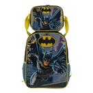 Kit mochila rodinha lancheira estojo batman - luxcel