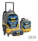 Kit Mochila Rodinha Lancheira Estojo Batman Seanite Morcego Kit Mochila Rodinha Lancheira Estojo Batman Seanite Morcego