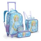 Kit Mochila Rodinha Lancheira Estojo Duplo Infantil Princesa Frozen Seanite Kit Mochila Rodinha Lancheira Estojo Duplo Infantil Princesa Frozen Seanite