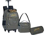 Kit Mochila Rodinha Lancheira Estojo Juvenil Escolar Infantil Menina Minnie Yepp Kit Mochila Rodinha Lancheira Estojo Juvenil Escolar Infantil Menina Minnie Yepp