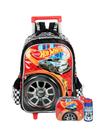 Kit Mochila Rodinha+Lancheira+Garrafa HotWheels