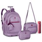 Kit Mochila Rodinha Lancheira Térmica Estojo Box Alice Palucci Oficial