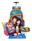 Kit Mochila Rodinha Maria Clara E Jp Com Lancheira E Estojo
