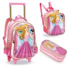 Kit Mochila Rodinha Princesa Estojo Lancheira Infantil Escolar Barbie Rapunzel Denlex Kit Mochila Rodinha Princesa Estojo Lancheira Infantil Escolar Barbie Rapunzel Denlex
