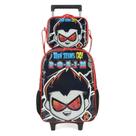 Kit Mochila Rodinha Robin+ Lancheira Jovens Titans Original