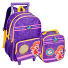 Kit Mochila Rodinha Três 3 Palavrinhas Lancheira Lilás 2026 Lilás 3 Palavrinhas