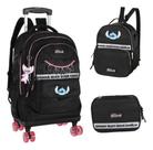 Kit Mochila Rodinhas 360 Haste Dupla Porta Notebook Stitch - Luxcel