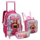 Kit Mochila Rodinhas Barbie Princess Blondie Lancheira Estojo Escolar Seanite