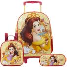 Kit Mochila Rodinhas Bela Disney Oficial Escolar Meninas
